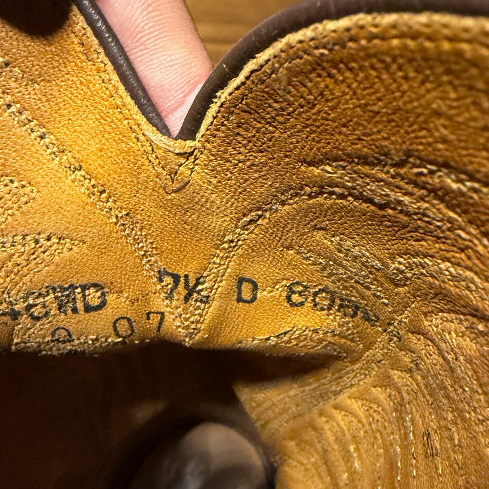 Lucchese Tan Ostrich Leather Western Boots - Picture 6 of 15